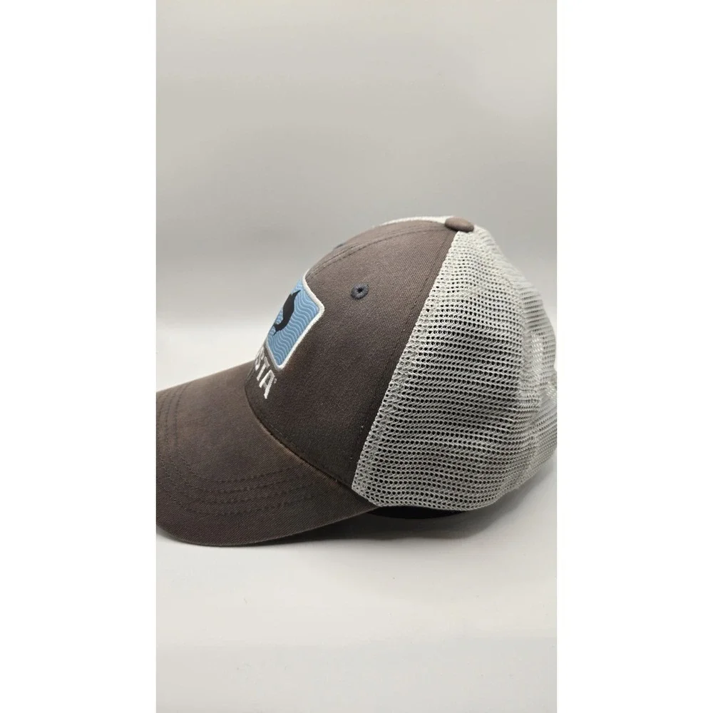 Costa Del Mar Marlin Trucker Hat Brown White Mesh Snapback Fishing Cap Logo